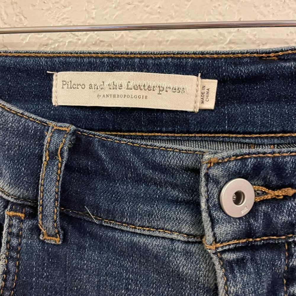 Pilcro and the Letterpress Anthropologie. Size 12, high rise. Two tone denim,
